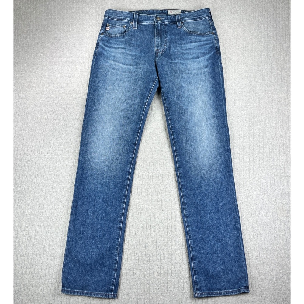 AG Adriano Goldschmied Tellis Modern Slim Jeans Men 33x32 Blue 360 Japan Fabric